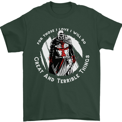 Knights Templar St Georges Fathers Day Mens T-Shirt 100% Cotton - Picture 3 of 102