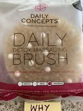 Daily Concepts Detox Massaging Brush 100 Natural Bristles Dry; NEW SEALED BAG