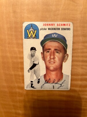 1954 TOPPS BASEBALL #33 JOHNNY SCHMITZ!! $1 SHIPPING!!