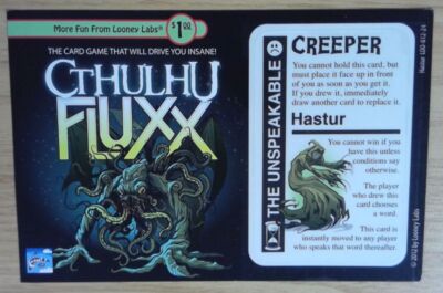 1x  Cthulhu Fluxx: Hastur Promo 2012 Brand New Board Games
