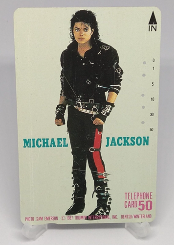 Michael Jackson Telephone Card World Pop Star Japanese Very Rare 1980s - Afbeelding 1 van 8