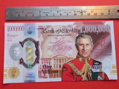 One Million Banknote KING CHARLES 111 British Royal £1,000,000 Coronation Gift - Picture 3 of 7