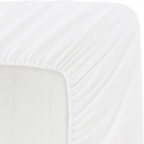 400 Thread Count 100%Natural Cotton 4Piece 15''Deep Sheet Set Full, White Solid - Picture 6 of 10