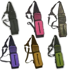 EXPANDABLE DOUBLE ZIPPER POCKET RECURVE/LONGBOW SHOULDER BACK ARROW QUIVER BAG
