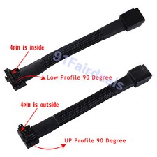 PCIE 5.0 16pin 12 4 Male Fem PSU GPU Extension Cable For RTX4090 RTX4080 Elbow