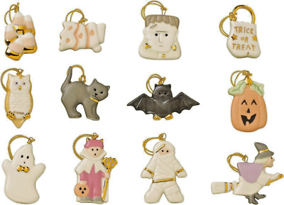 Lenox Trick or Treat Miniature Ornament Set of 12 Mini Halloween ~ 819670 ~ NIB