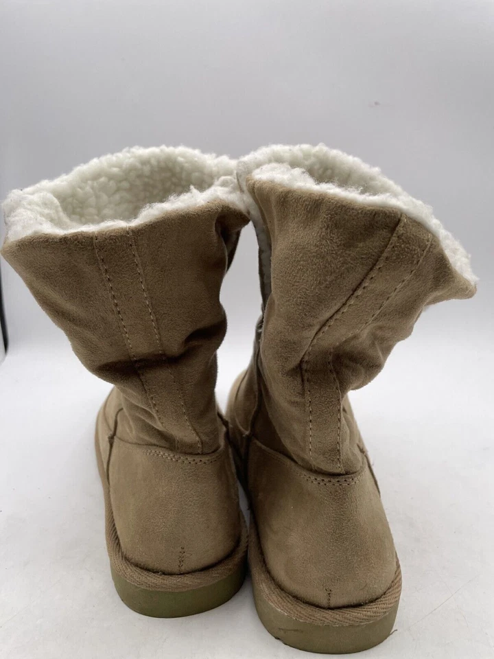 Airwalk Snow Boot Women's Sz 7 Brown Faux Leather Sherpa Lined MidCalf Round - Image 3 of 4