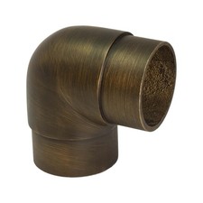 2" Dia. x 2-1/2" H Antique Brass 90 Degree Flush Elbow Fitting for 2-inch Bar