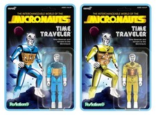 2026 Micronauts ReAction Figures Super7 - Time Traveler Blue Yellow Set of 2 New