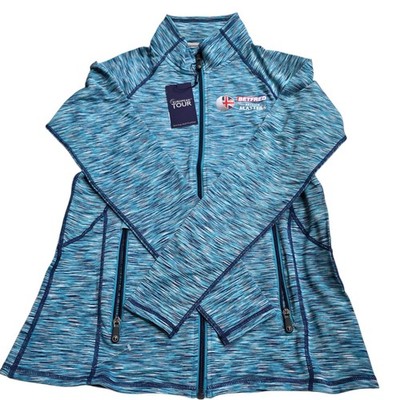 Damen Betfred British Masters Ocean Blue Mid Layer Golf Freizeit Jacke Größe XS