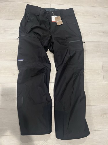 NWT Patagonia Men’s Powder Town Ski Snow Pants Black Mens L - Picture 1 of 4