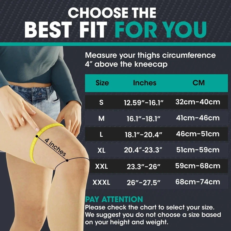 Modvel Compression Knee Brace 2-Pack Support Sleeve for Pain Relief Running - Image 4 of 4