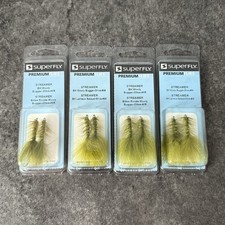 Superfly Olive BH Wooly Bugger #08 Fishing Flies 2-Pack - LOT OF 4 PACKS
