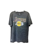 NBA Los Angeles Lakers T-Shirt Men's Medium M Gray Space Dye Heather Basketball