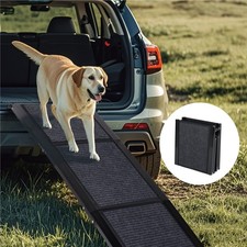 Folding Dog Ramp for Truck/SUV  Portable Pet Steps up to 250LBS,Non-Slip Surface