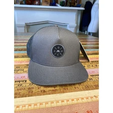 Two Roads Hat Co Snap Back Mesh Hat 5 Panel Hay Rock Cap Gray Adjustable Trucker