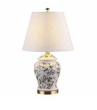 Gray and White Ceramic Table Lamp
