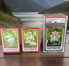 Pokemon File 1-3 Cardass: Bulbasaur, Ivysaur, Venusaur PSA 8 All Near Mint 1997