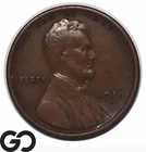 1911-S Lincoln Cent Wheat Penny, Scarcer Date