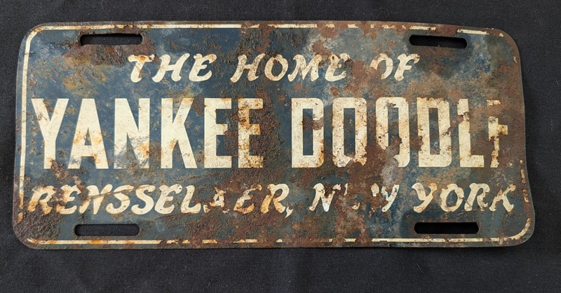 Vintage Home Of The Yankee Doodle, NY Licence Plate