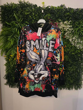 Damen Oversize Hoodie Tunika Longshirt Print ...