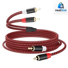 RCA Cable 3Ft,2Rca Male to 2-Rca Male Audio Stereo Subwoofer Cable Hi-Fi Sou...