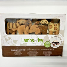 Lambs Ivy Jungle Animals Musical Baby Crib Mobile Soother Elephant Lion 2013