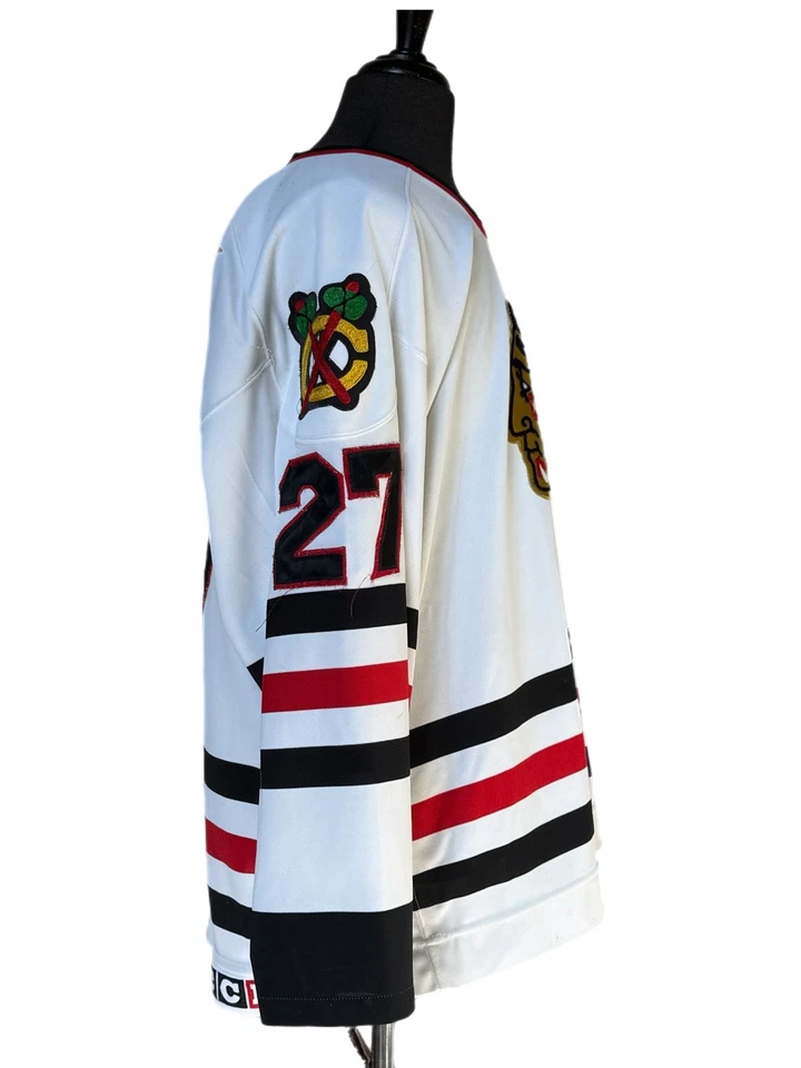 CAMISA DE HÓQUEI VERDADEIRA VINTAGE autêntica Jeremy Roenick blackhawks CCM tamanho 52 - Imagem 3 de 4