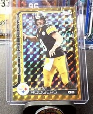 2025 Topps Chrome Football Aaron Rodgers Gold Geometric Numbered /50 Steelers