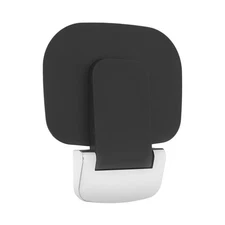 Classic Black Wall Mounted Shower Seat Foldable Fold Away Easy Clean -Max 200kg-