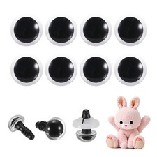 10mm Safety Eyes, 26Pcs Realistic Doll Crocheting Safety Eyes Black