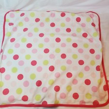 Carters Receiving Security Baby Blanket Pink Green Polka Dot