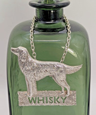RAR Sterling Silber " WHISKY " Hund Figur Dekanter / Flaschenetikett 2005
