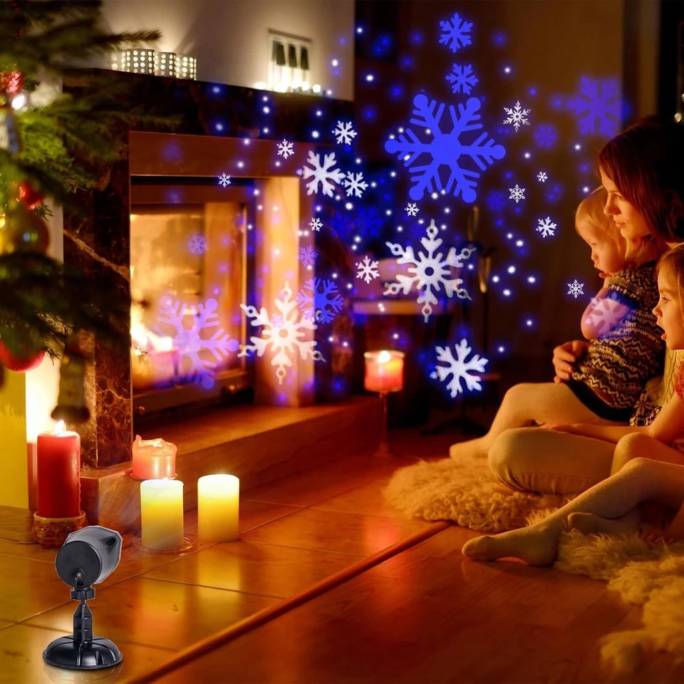 Vanthylit Christmas Projector Lights Outdoor | White Blue Snowflakesttttttttt... - Image 3 of 4
