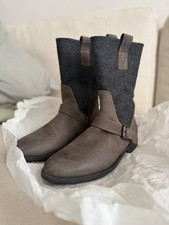 BOGNER - warme  Winterstiefel / Leder - Gr. 39 gefüttert mit Echtfell *neu