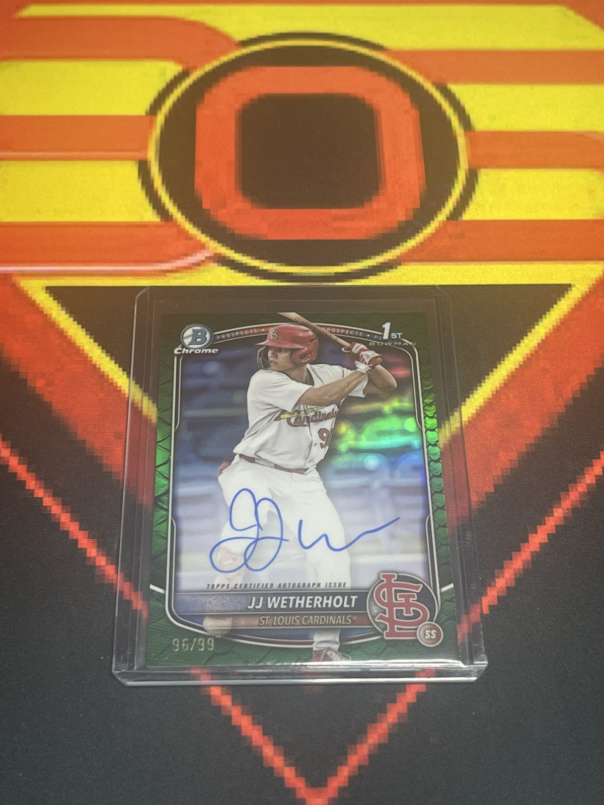 JJ Wetherholt 2025 Bowman Chrome Reptilian Green 1st Auto /99🔥🔥