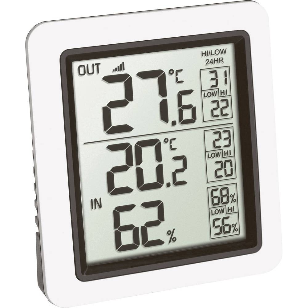 Thermomètre radiopiloté TFA Dostmann INFO 30.3065.02 station météo de table