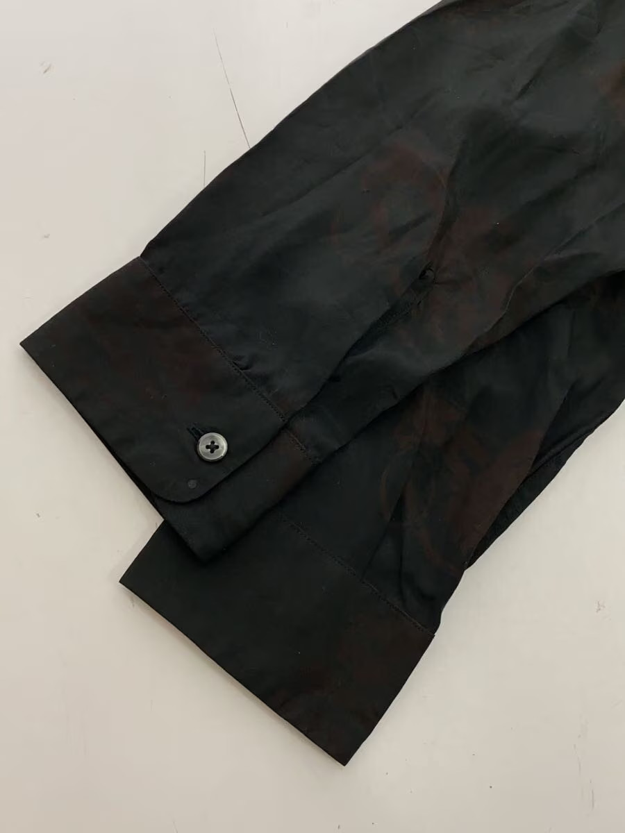 NEXUS7 Black Rayon Long-Sleeve Shirt, Size 50, All-Over Print image 6