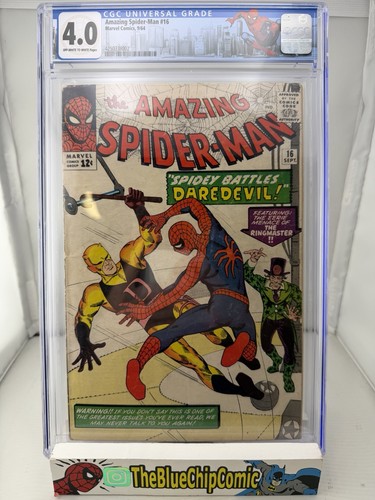 Amazing Spider-Man #16 CGC 4.0 - 1st Daredevil Crossover! WHITE PAGES 4250338002