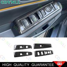 For Honda Accord 2023-2026 11th Black Wood Window Door Lock Control Switch Cover