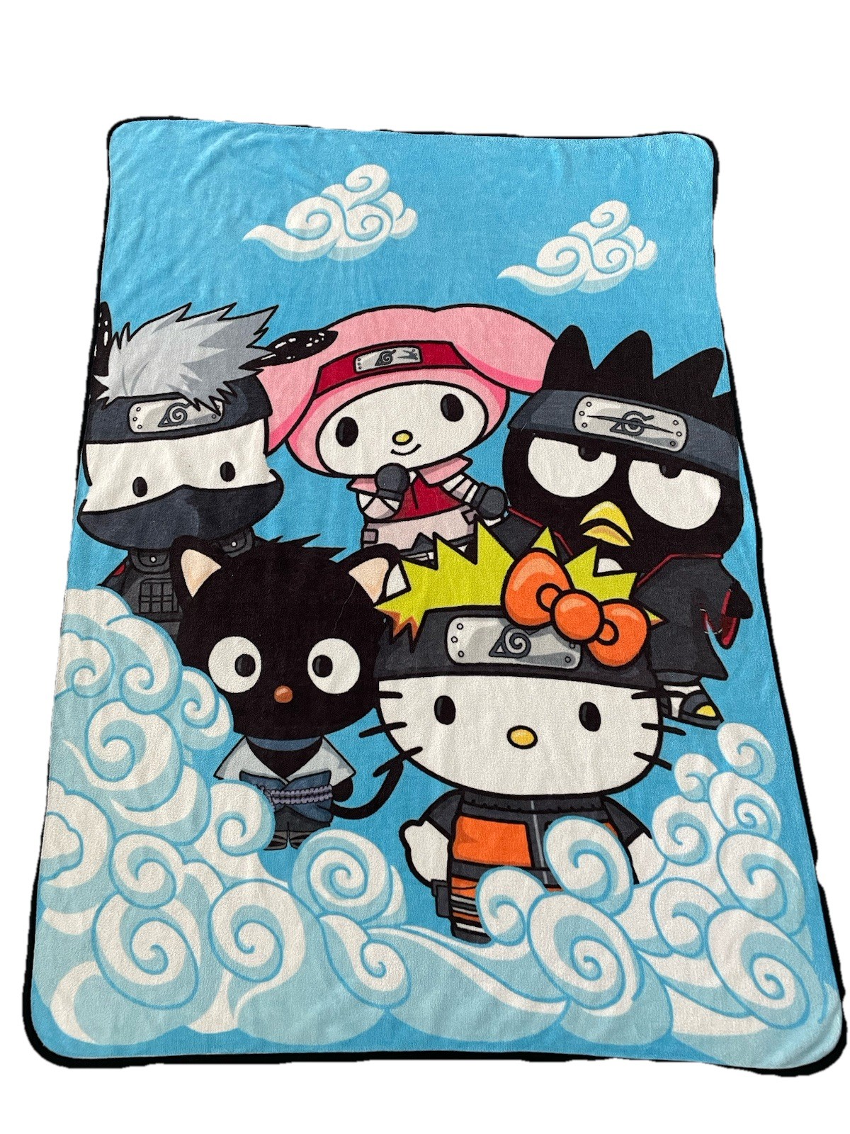 Naruto Shippuden x Hello Kitty Sanrio Blanket Character Mashup Throw