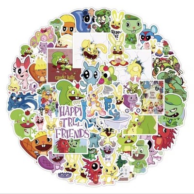 50x Happy Tree Friends Sticker Set Cartoon Animations Aufkleber Geschenk Fun DIY