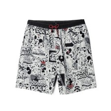 Disney Mickey Mouse Swim Trunks UPF 50 Adult S Small Retro Goofy Shorts NWT