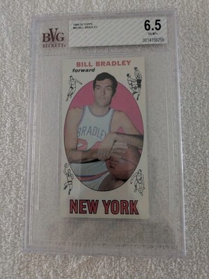 1969 Topps Bill Bradley Basketball Card #43 New York Knicks Beckett BVG 7.5 NM