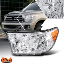 For 07-17 Toyota Sequoia/Tundra Factory Style Driver Side Headlight Lamp Chrome