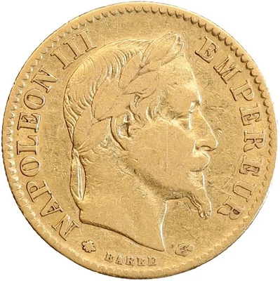 10 Francs Napoléon III Tête Laurée - Photo 1/2