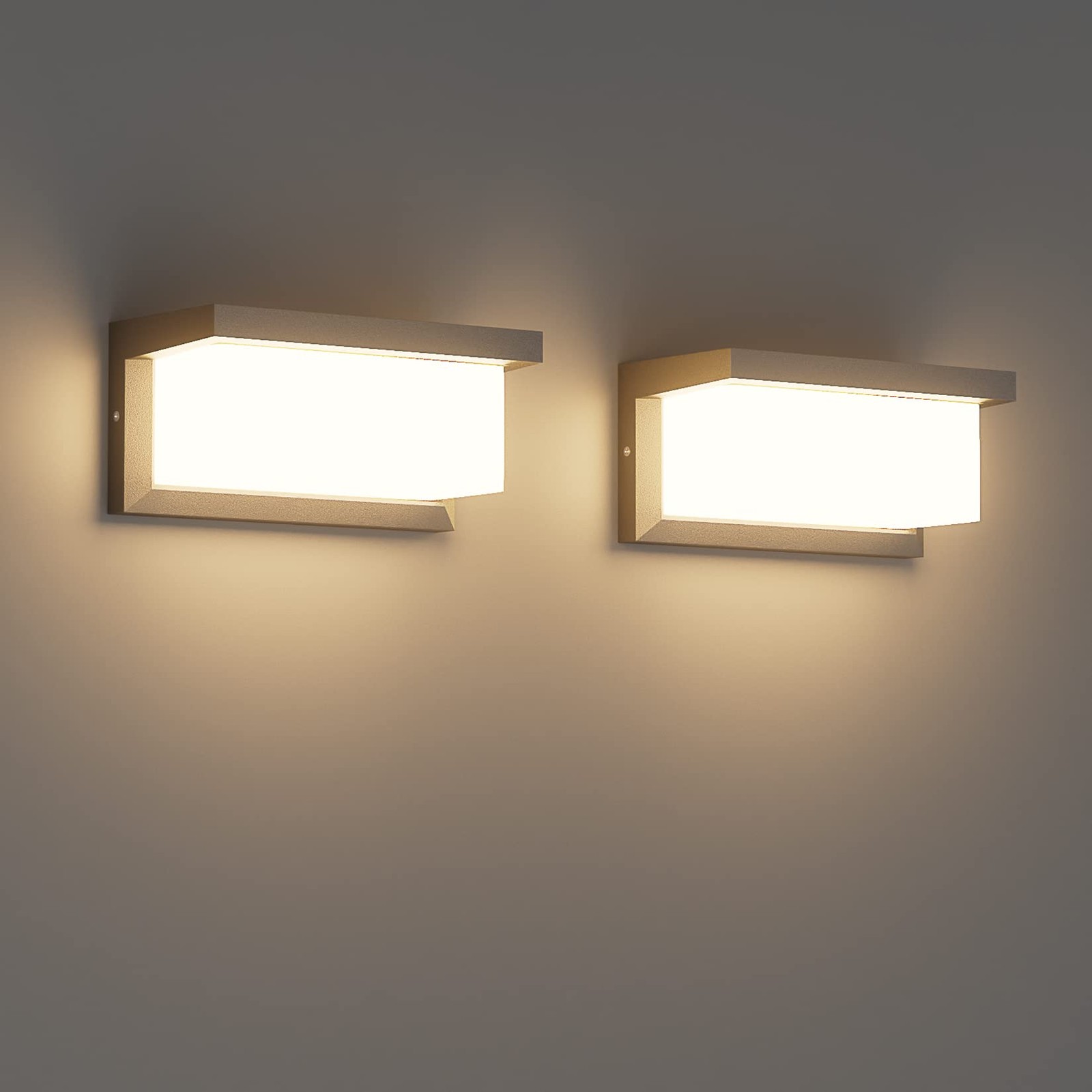 Klighten 2x Lampada Parete Esterna 24W IP65 - Luce 3000K ad Alta Resa