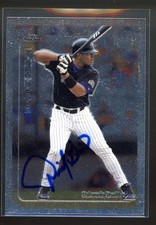 1999 Topps Chrome DERRICK GIBSON Signed Card autograph auto ROCKIES