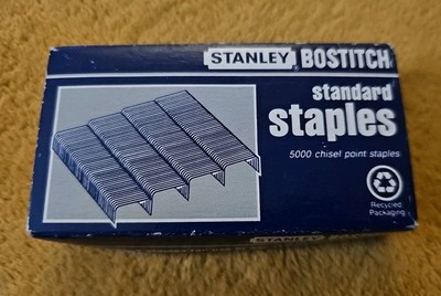 Stanley Bostitch Vintage Standard Staples 5000 Chisel Point Open Box