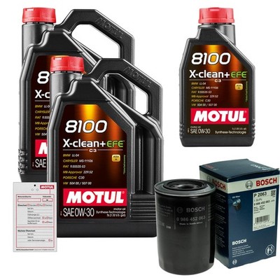 BOSCH Ölfilter 11L MOTUL 8100 X-CLEAN 0W-30 für Mitsubishi Pajero IV